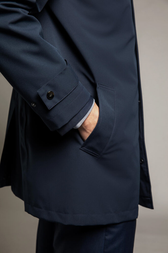 APA Classic Men, waterproof trench coat in Navy Blue