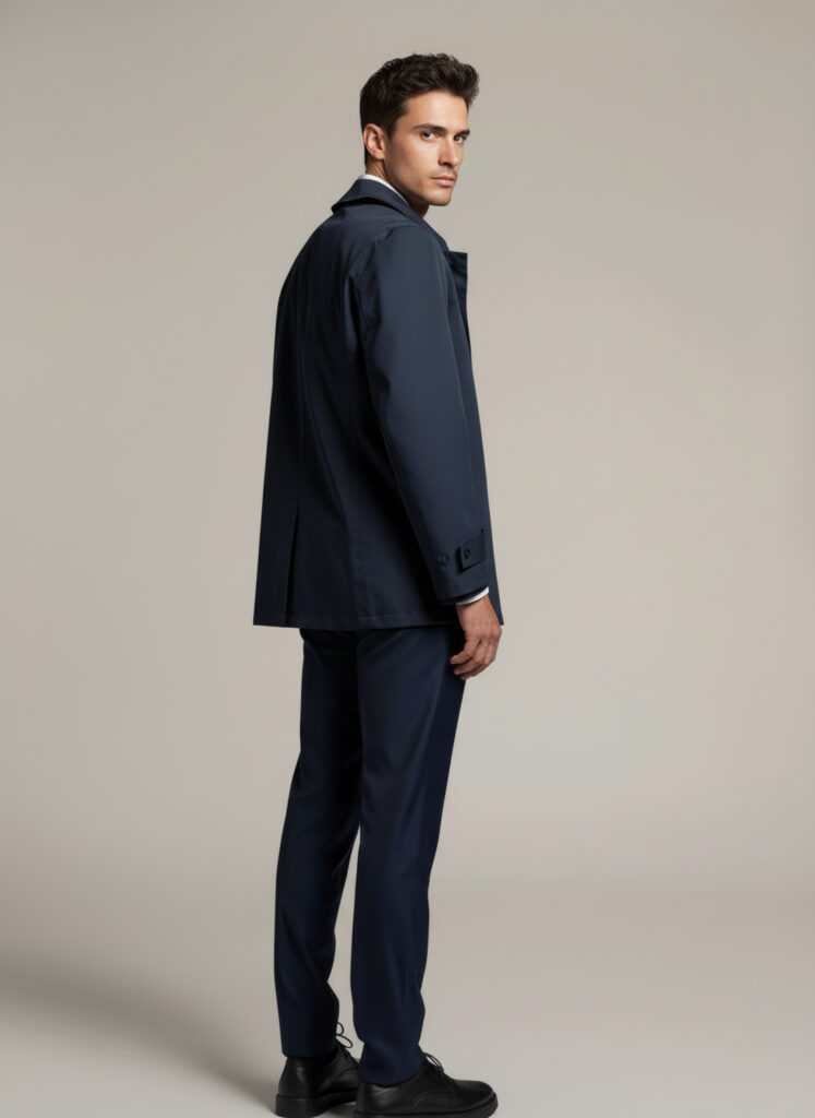 APA Classic Men, waterproof trench coat in Navy Blue
