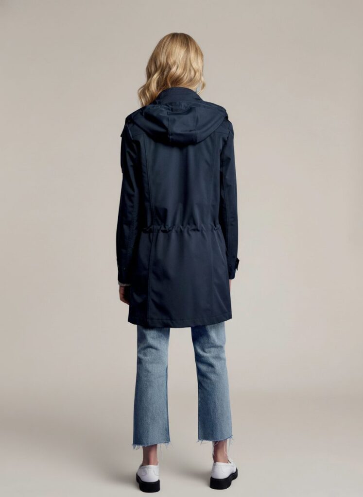 APA Parka Unisex For Her, waterproof parka in Navy Blue, Cobalt Laces