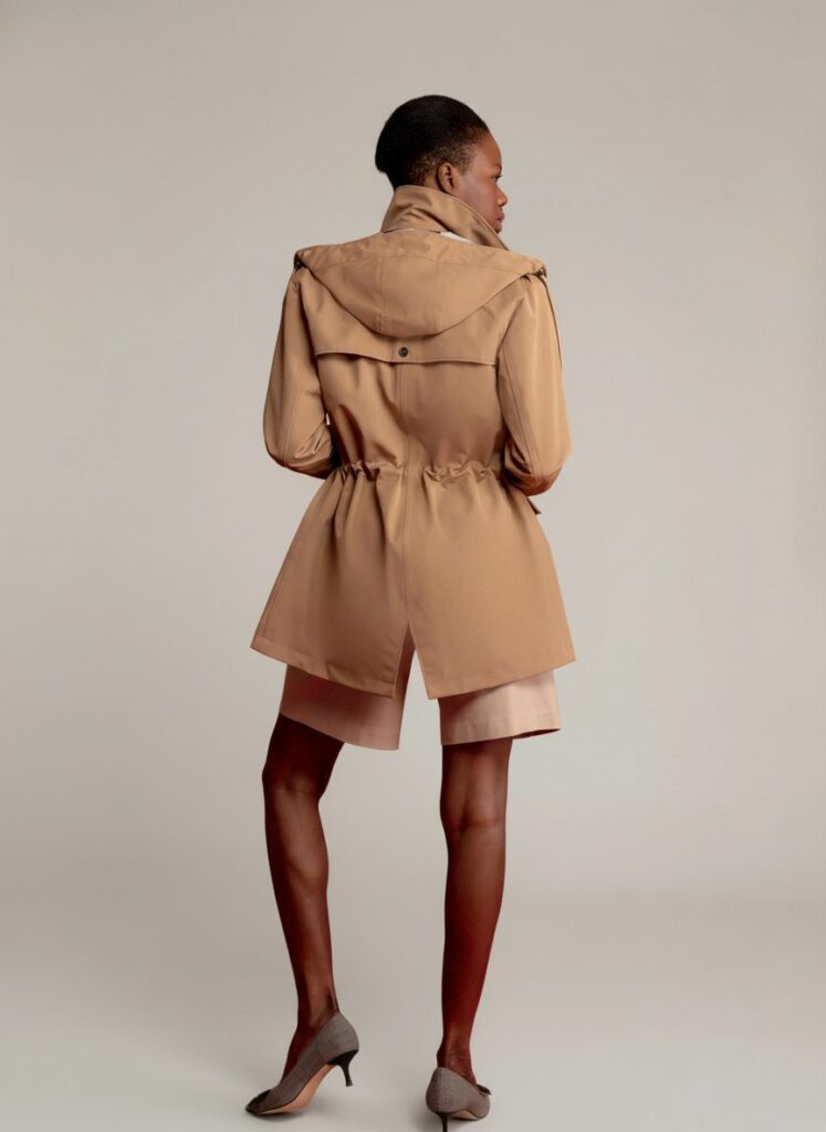 APA Parka Women, waterproof parka in Beige Caramel, Beige Laces