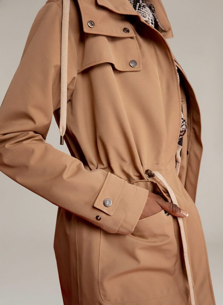 APA Parka Women, waterproof parka in Beige Caramel, Beige Laces