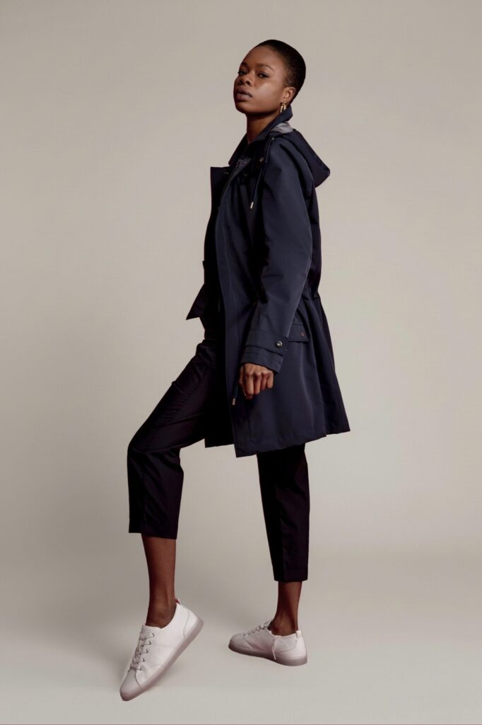 APA Parka Unisex For Her, waterproof parka in Navy Blue, Navy Laces