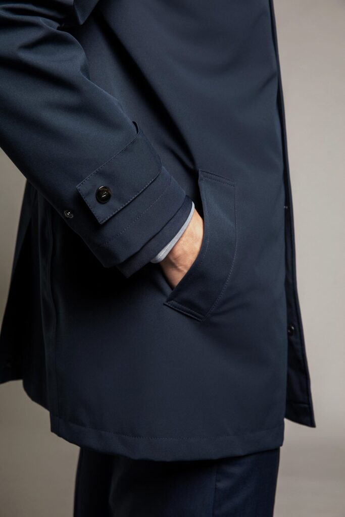 APA Classic Men, waterproof trench coat in Navy Blue