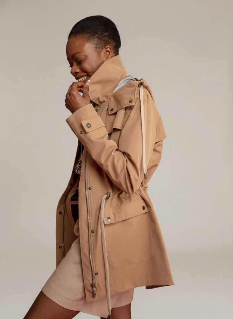 APA Parka Women, waterproof parka in Beige Caramel, Beige Laces
