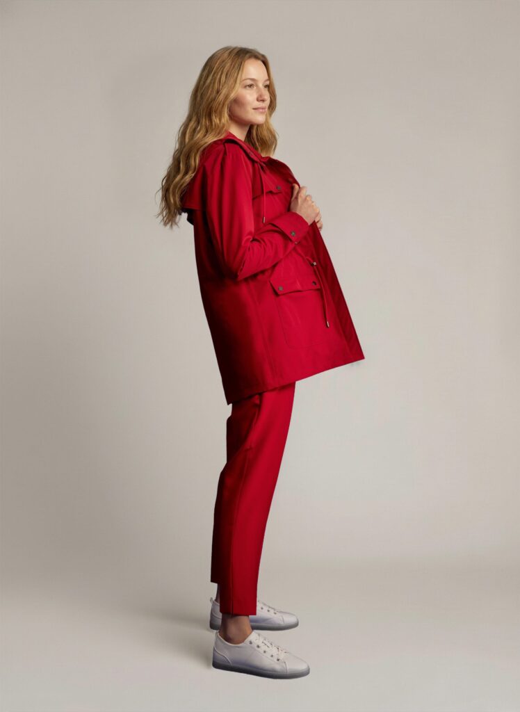 APA Parka Women, waterproof parka in Reddest Red, Red Laces