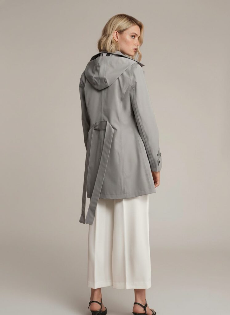 APA Classic Women, waterproof trench coat in Parisian Grey