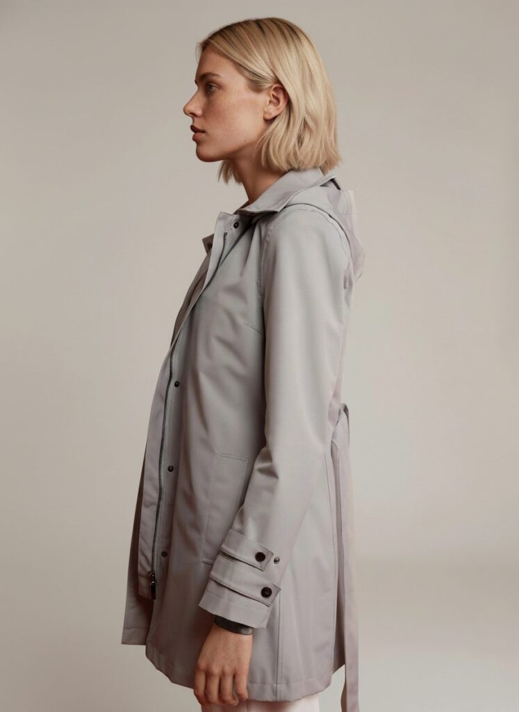 APA Classic Women, waterproof trench coat in Parisian Grey