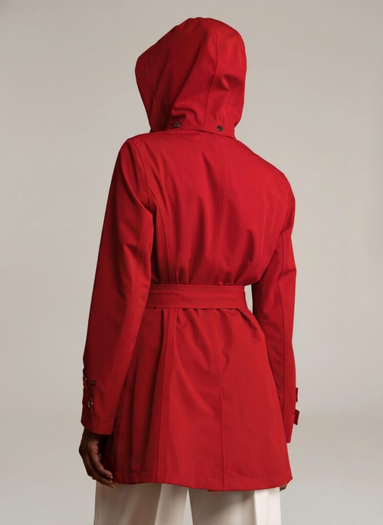 APA Classic Women, waterproof trench coat in Reddest Red