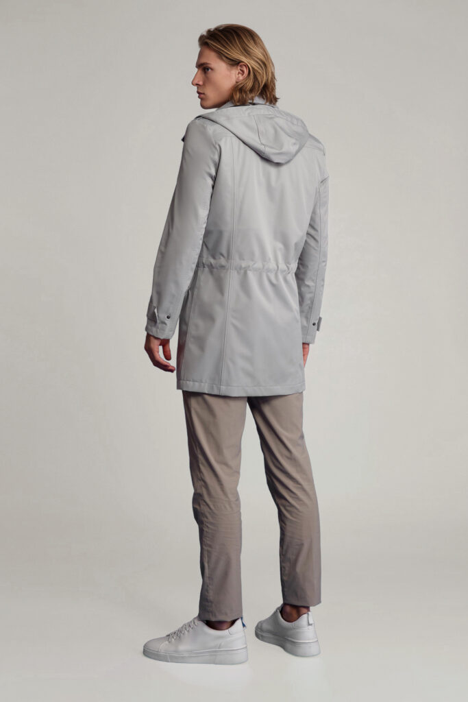 APA Parka Unisex, waterproof parka in Parisian Grey, Navy Laces