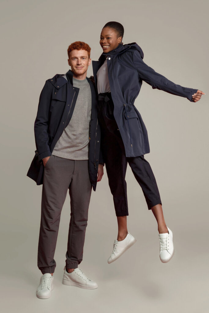 APA Parka Unisex For Her, waterproof parka in Navy Blue, Navy Laces