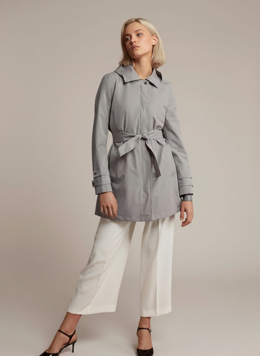 APA Classic Women, waterproof trench coat in Parisian Grey