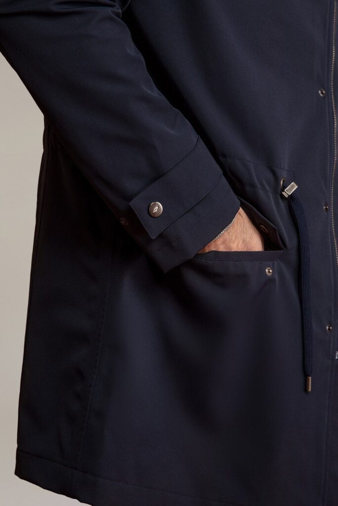APA Parka Unisex For Him, waterproof parka in Navy Blue, Navy Laces