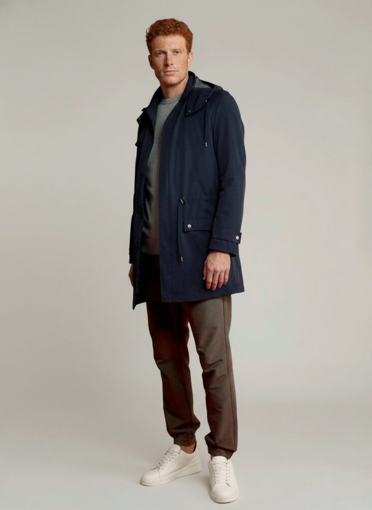 APA Parka Unisex For Him, waterproof parka in Navy Blue, Navy Laces