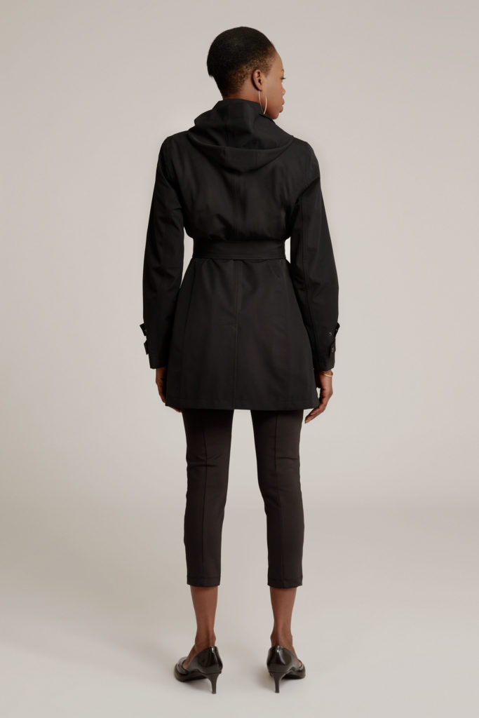 APA Classic Women, waterproof trench coat in Midnight Black
