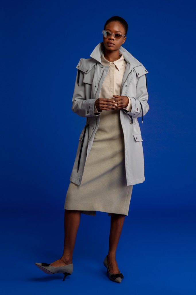 APA Parka Unisex, waterproof parka in Parisian Grey, Navy Laces