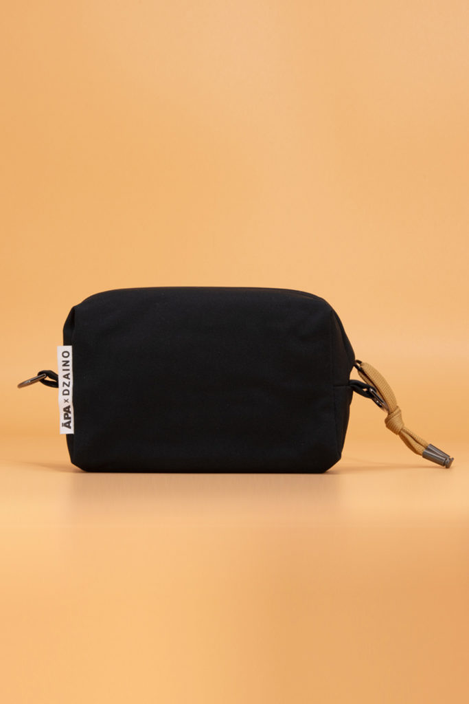 APA Travel Pouch, upcycled waterproof travel pouch in Midnight Black
