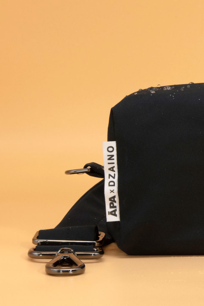 APA Travel Pouch, upcycled waterproof travel pouch in Midnight Black