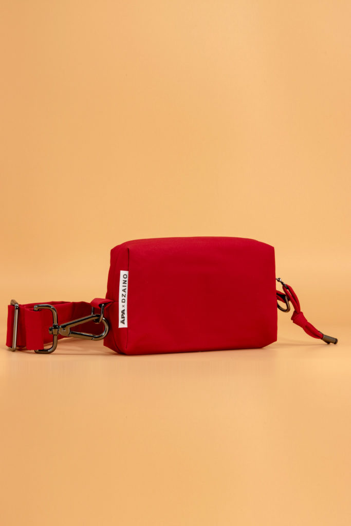 APA Travel Pouch, upcycled waterproof travel pouch in Reddest Red