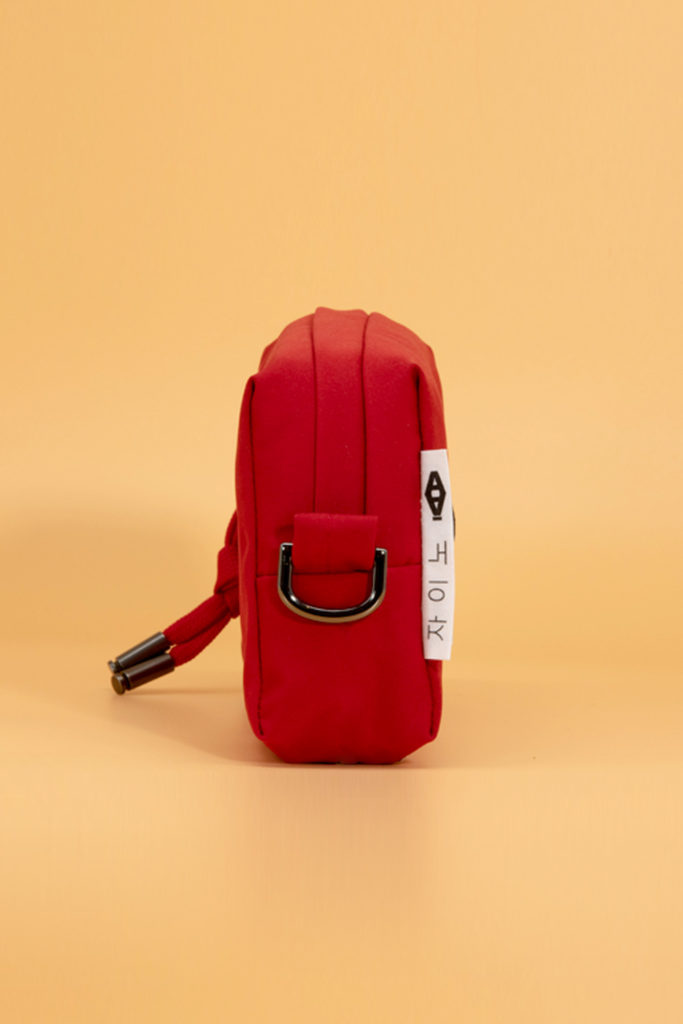 APA Travel Pouch, upcycled waterproof travel pouch in Reddest Red