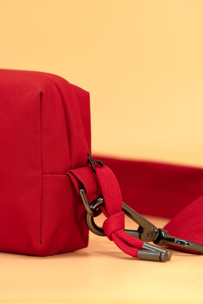 APA Travel Pouch, upcycled waterproof travel pouch in Reddest Red